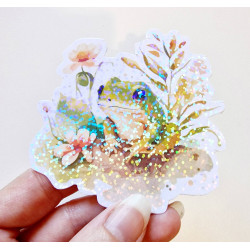 Stickers holographique Grenouille