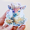 Stickers holographique Biche