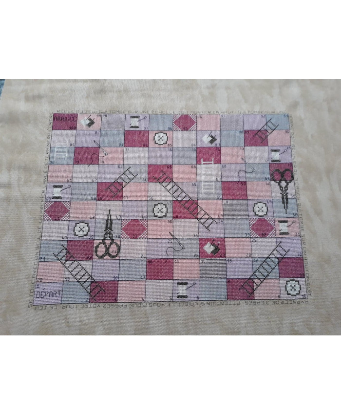 Grille point de croix : Jeu du serpent spécial brodeuse