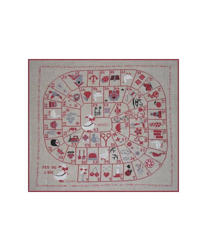 Grille point de croix : jeu de l'oie