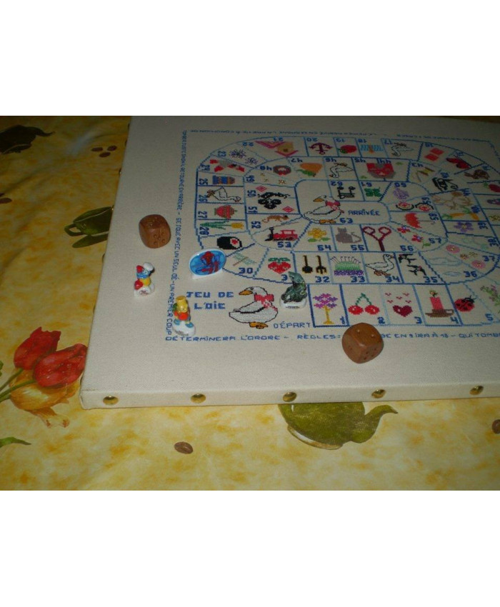 Grille point de croix : jeu de l'oie