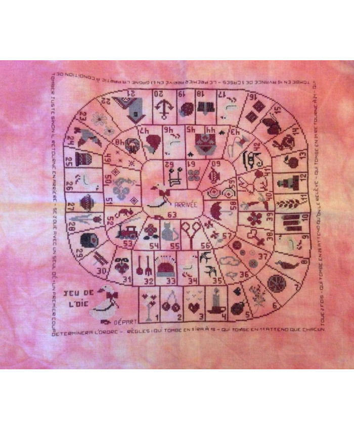 Grille point de croix : jeu de l'oie