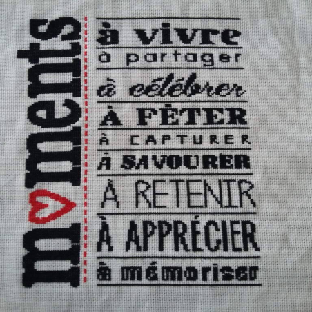 Grille point de croix : Moments
