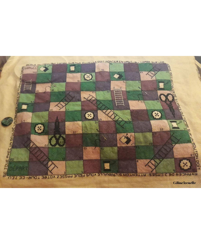 Grille point de croix : Jeu du serpent spécial brodeuse PDF