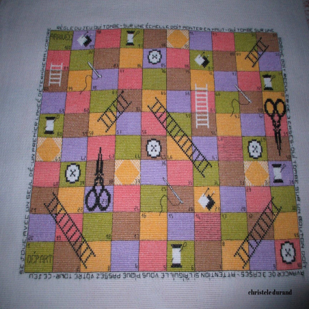 Grille point de croix : Jeu du serpent spécial brodeuse PDF