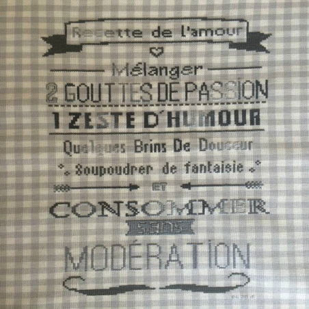Grille point de croix : Recette de l'amour PDF