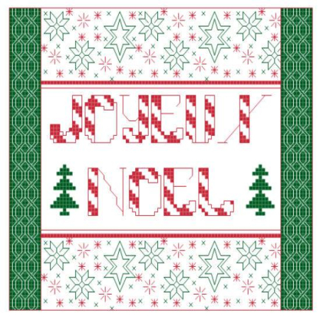 Grille point de croix : Joyeux Noël