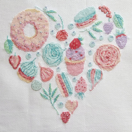 Grille point de croix : Love cakes PDF