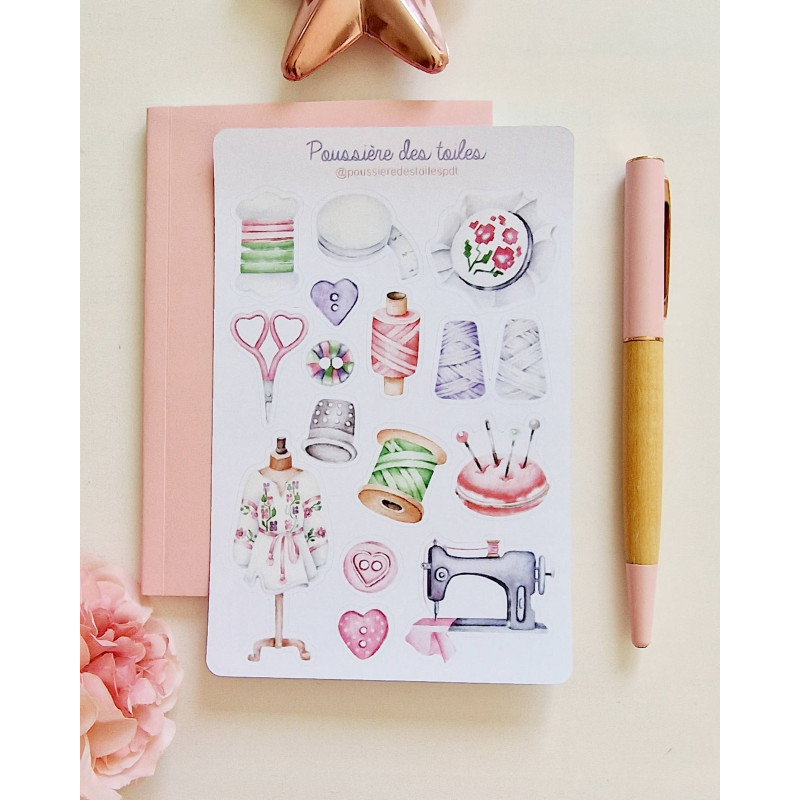 Feuille d’autocollants, Stickers pour Bullet Journal