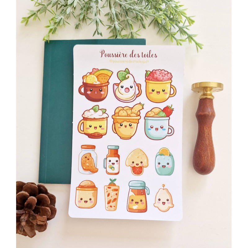 Feuille d’autocollants, Stickers pour Bullet Journal