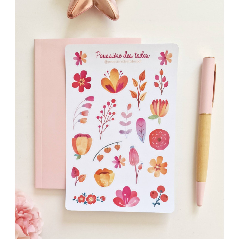 Feuille d’autocollants, Stickers pour Bullet Journal