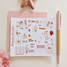 Feuille d’autocollants, Stickers pour Bullet Journal