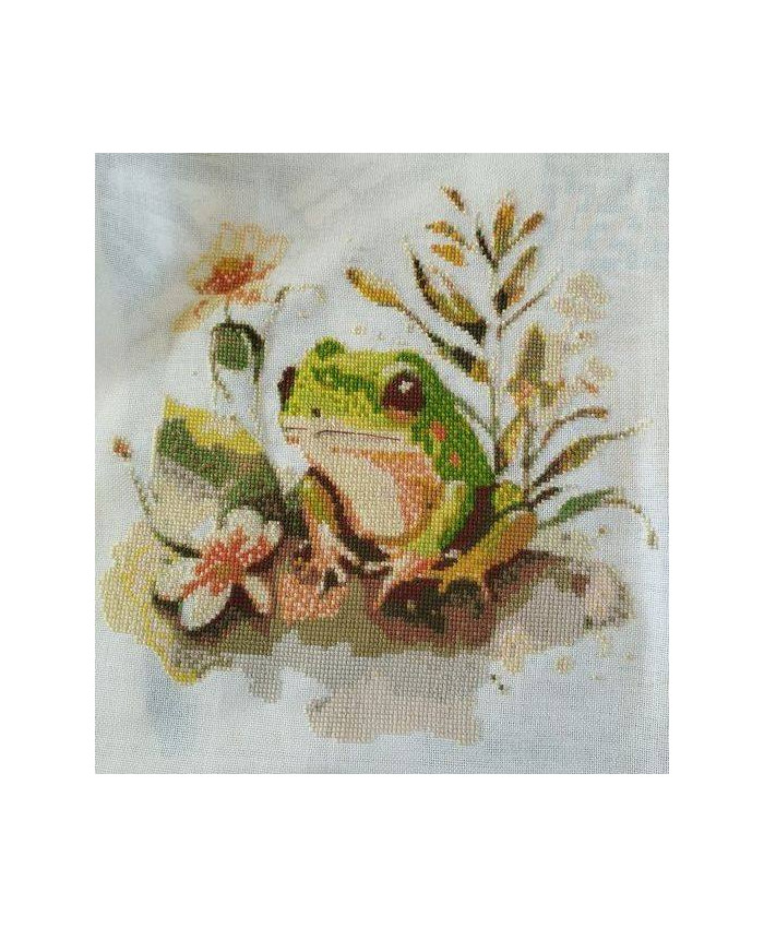 Grille point de croix : Grenouille
