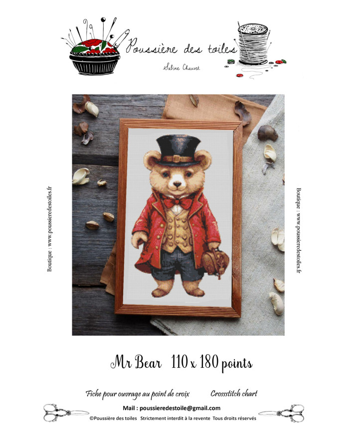 Grille point de croix : Mr Bear PDF