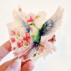 Stickers holographique Colibri