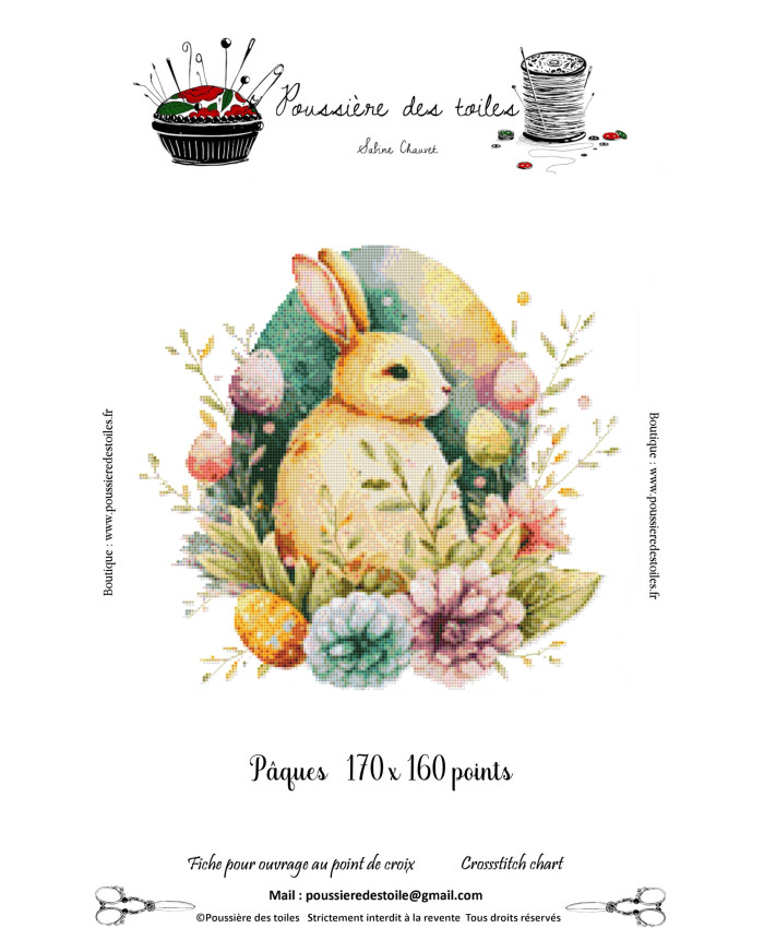 Grille point de croix : Pâques PDF