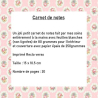 Carnet de notes, organisation, petit carnet Fleurs bleues