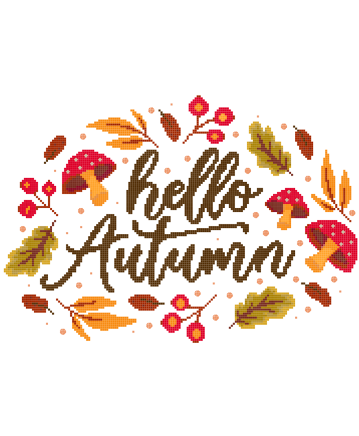 Grille point de croix : Hello autumn PDF