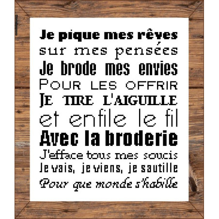 Grille point de croix :  poème d'une brodeuse