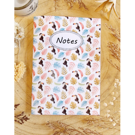 Carnet de notes, organisation, petit carnet Toucan