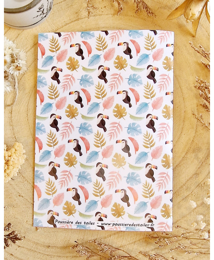 Carnet de notes, organisation, petit carnet Toucan