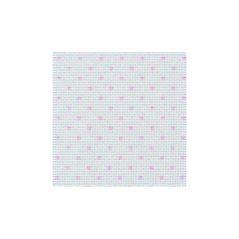 Aïda 5.5 Zweigart - Pois rose (4229)