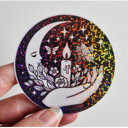 Stickers holographique Magical Moon