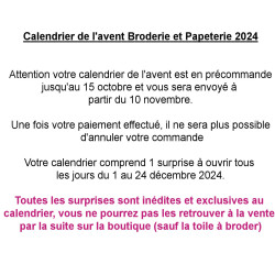 Calendrier de l'avent Broderie et Papeterie 2024