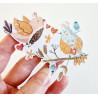 Stickers holographique Love birds