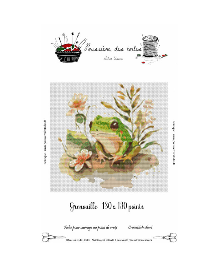 Kit à broder Grenouille