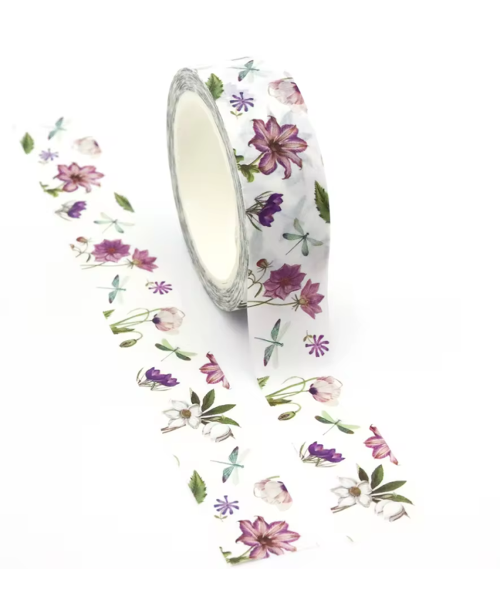 Masking tape 10m autocollants diamond painting bullet journal fleurs