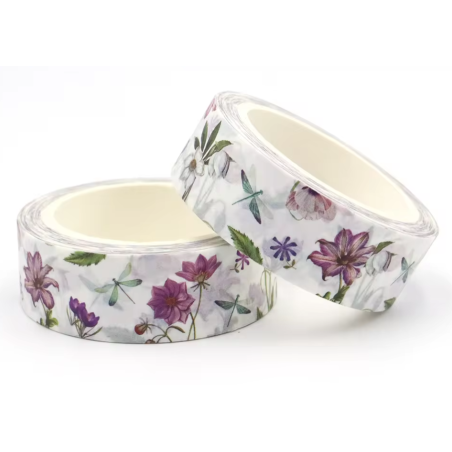 Masking tape 10m autocollants diamond painting bullet journal fleurs
