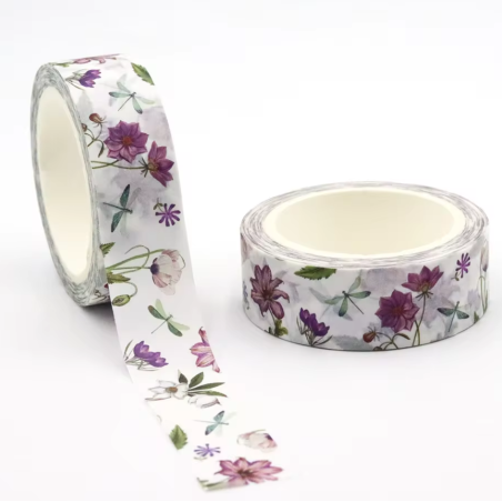 Masking tape 10m autocollants diamond painting bullet journal fleurs
