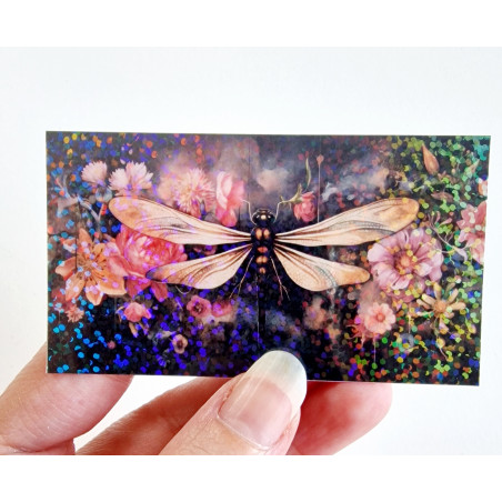 Stickers holographique Libellule