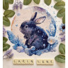 Grille point de croix : Lapin lune papier