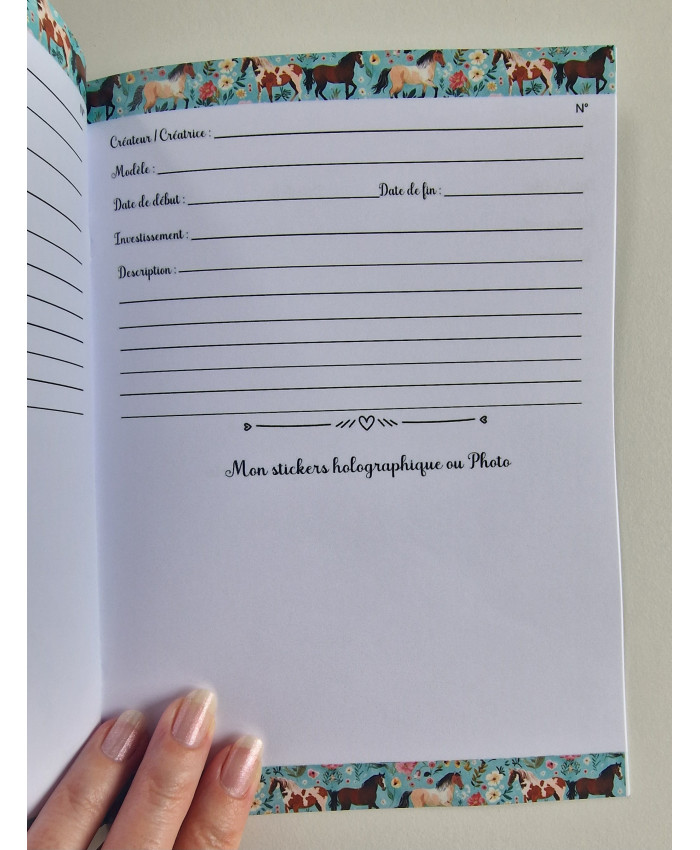 Carnet de suivi Mes broderies chevaux