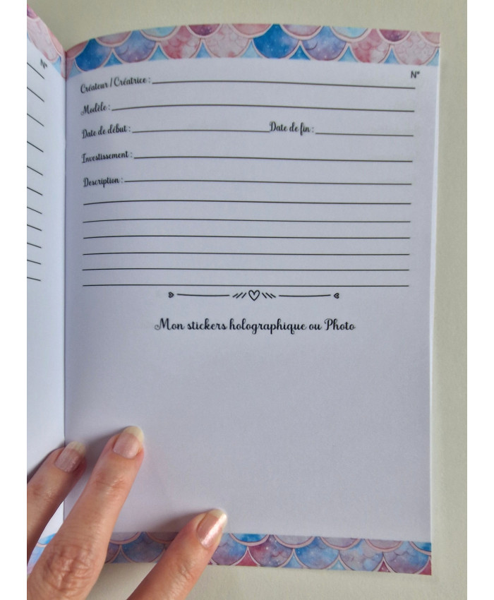 Carnet de suivi Mes broderies sirène