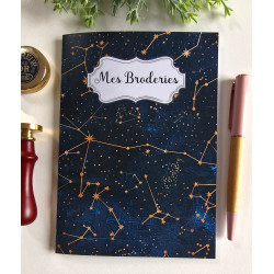 Carnet de suivi Mes broderies constellation astral