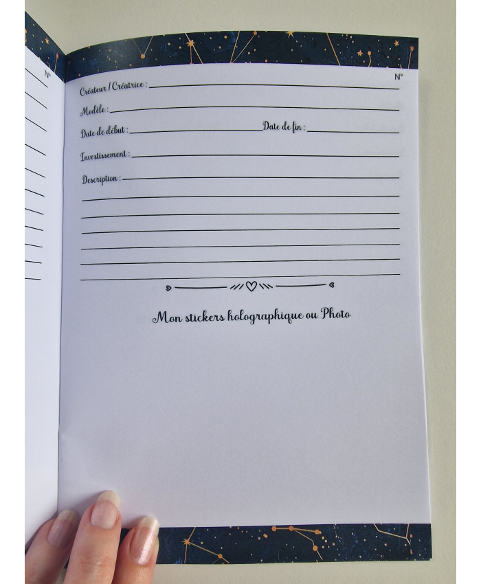 Carnet de suivi Mes broderies constellation astral