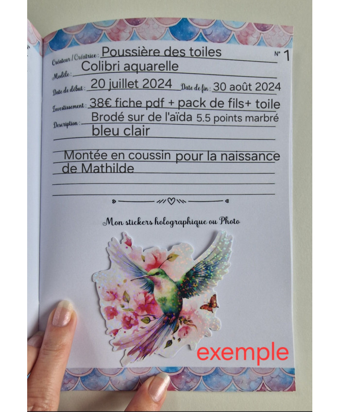 Carnet de suivi Mes broderies constellation astral