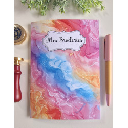 Carnet de suivi Mes broderies aquarelle