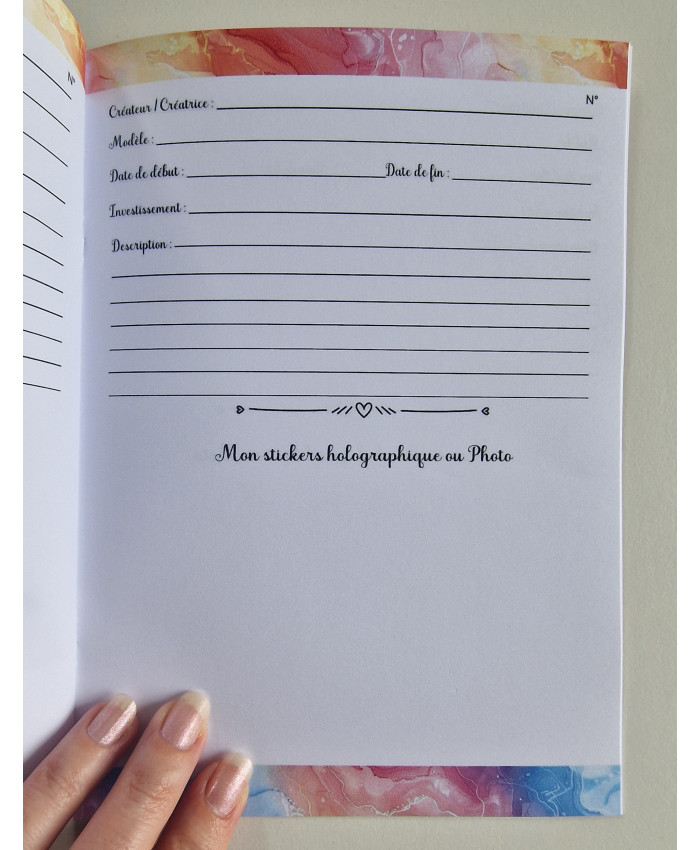 Carnet de suivi Mes broderies aquarelle