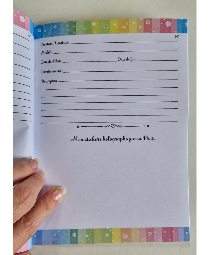 Carnet de suivi Mes broderies arc en ciel