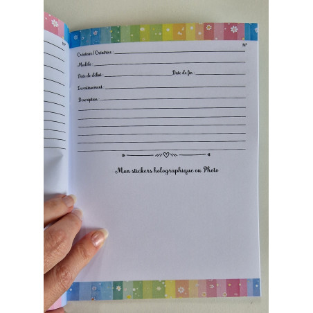 Carnet de suivi Mes broderies arc en ciel