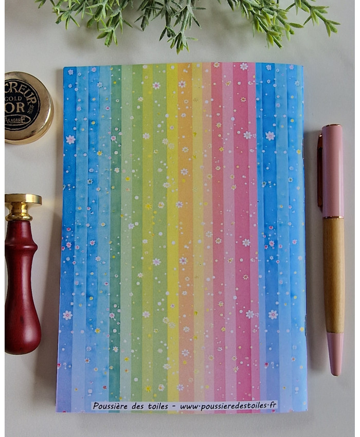 Carnet de suivi Mes broderies arc en ciel