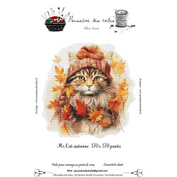 Grille point de croix : Mr Cat automne Papier