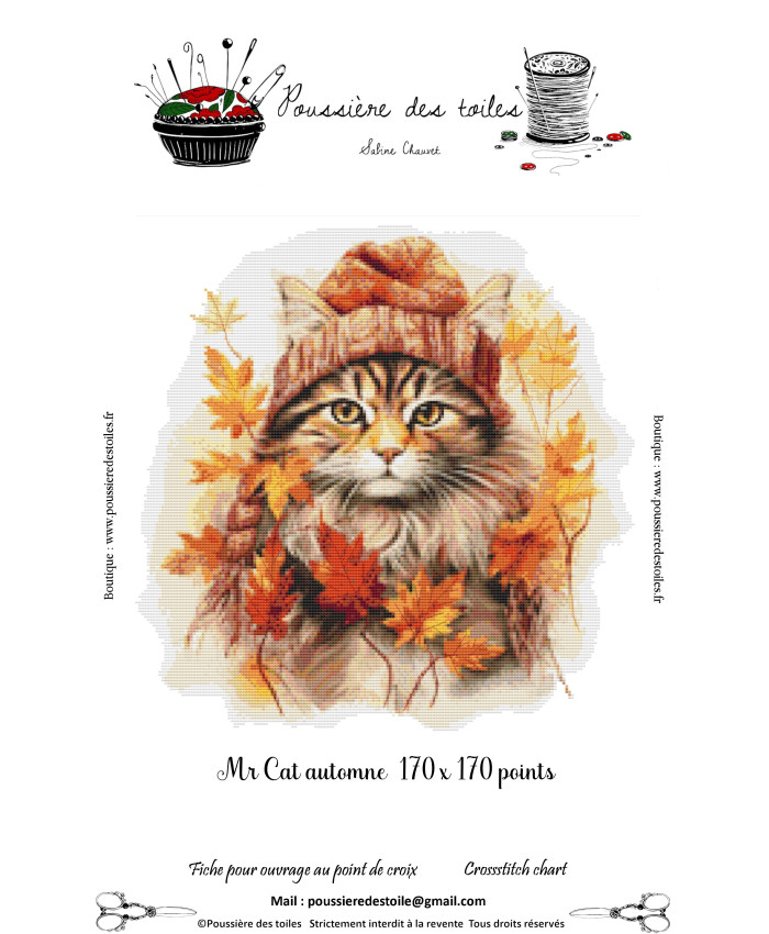 Grille point de croix : Mr Cat automne PDF