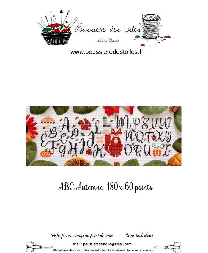 Grille point de croix : Abc automne Papier