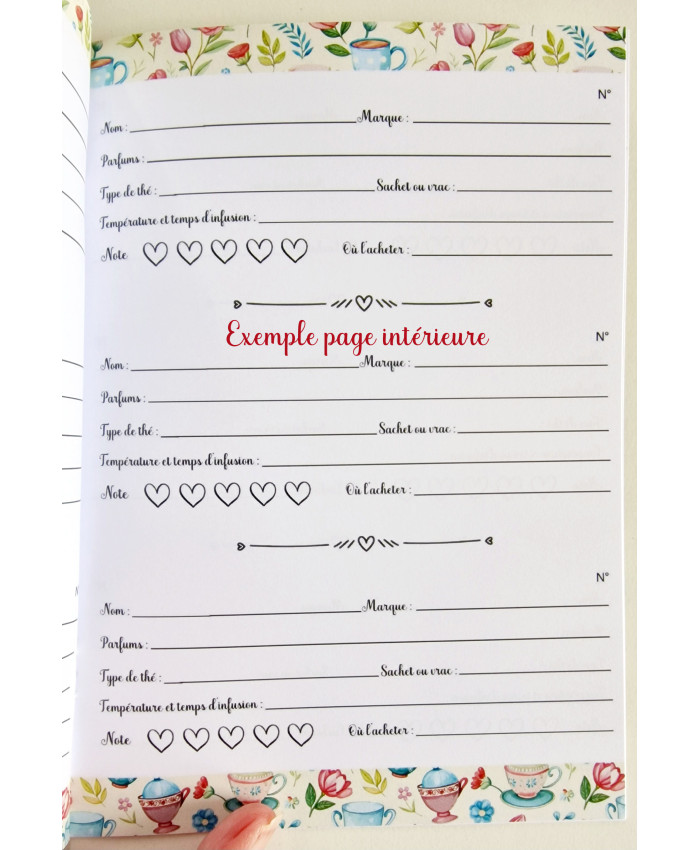Carnet de suivi Mes thés et infusions vintage
