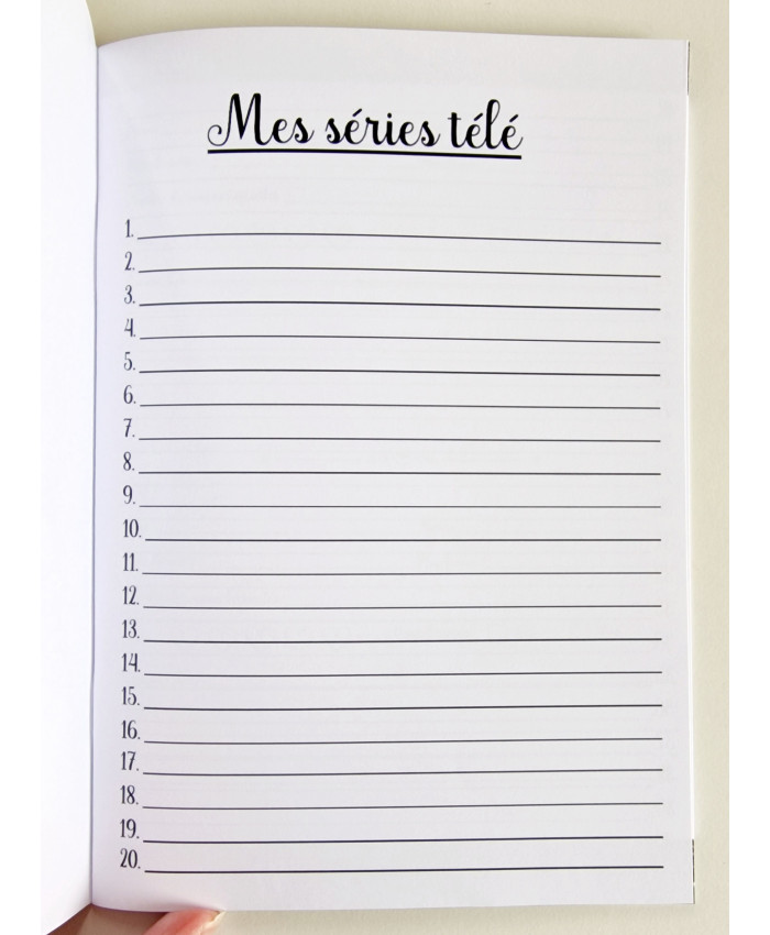 Carnet de suivi Mes séries télé cinéma